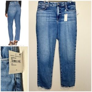 Good American Good Icon Natural Fray Hem Indigo